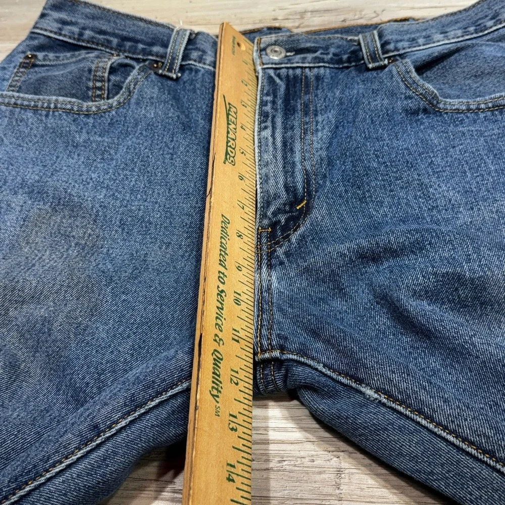 Levi's 517 Jeans Mens 33x32 (Fits 32x31.5) Blue Bootcut Denim Distressed Grunge